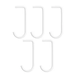 String Koukut & Vaateripustimet^J-koukku 5-kpl pakkaus, Valkoinen
