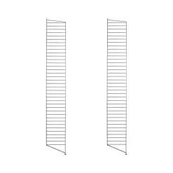 String Hyllyt & Hyllyjärjestelmät^lattiakaide, musta, 200x30 cm, 2 kpl