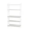 String Lastenhuoneen Säilytys^seinäpääty, Valkoinen, 50x30 cm, 2 pakkaus