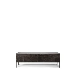 Ethnicraft Tv-Tasot & Mediakalusteet|Senkit & Sivupöydät^Tabwa mediataso, Musta tiikki 51 x 160 cm