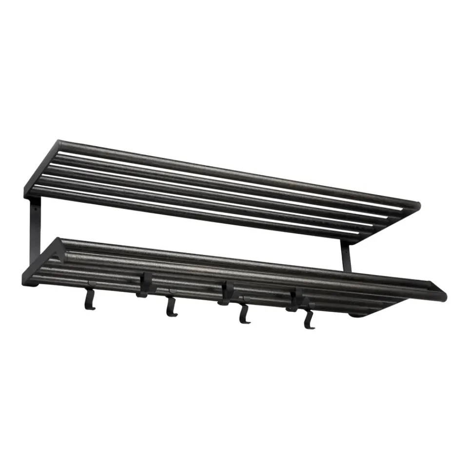 Essem Design Hattuhyllyt^Tamburin hattuhylly 100 cm, Mustaksi petsattu tammi-musta
