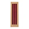 Tell Me More Kynttilät^dinner steariinilyhdyt 28 cm 4-pack, Tummanpunainen