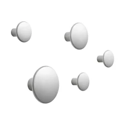 Muuto Koukut & Vaateripustimet|Lastenhuoneen Säilytys^The Dots ripustin metalli 5 kpl, Alumiini