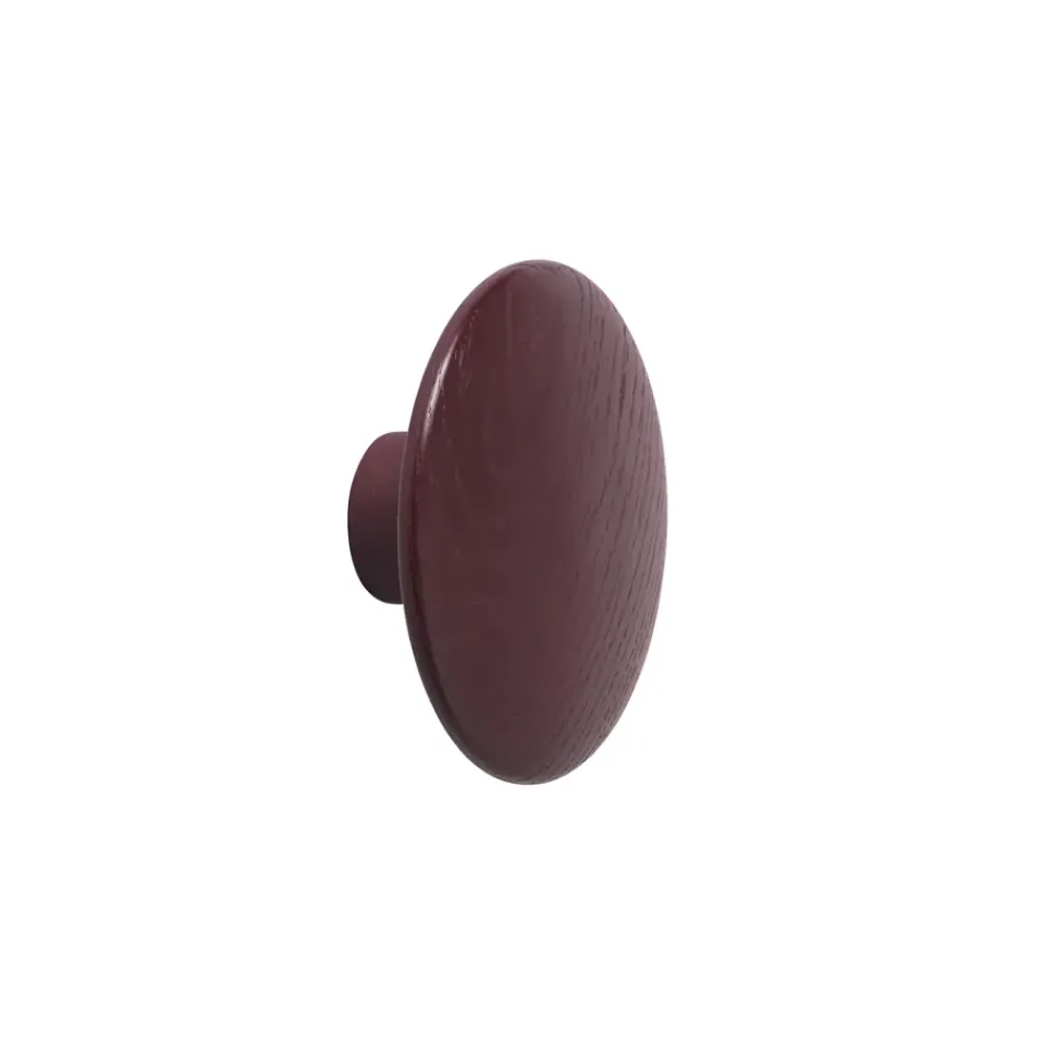 Muuto Koukut & Vaateripustimet|Lastenhuoneen Säilytys^The Dots vaatekoukku burgundy, Iso