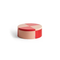 HAY Laatikot & Rasiat^Tin Container säilytyspurkki, Round red-soft pink