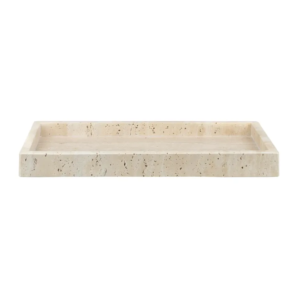 Mette Ditmer Kodinsisustusta Ja Yksityiskohtia|Koristetarjottimet^Travertiini koristelualusta 16x31 cm, Liinavaatteet