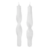 Broste Copenhagen Kynttilät^Twist twisted candles kierretty kynttilä 23 cm 2-pakkaus, Pure white