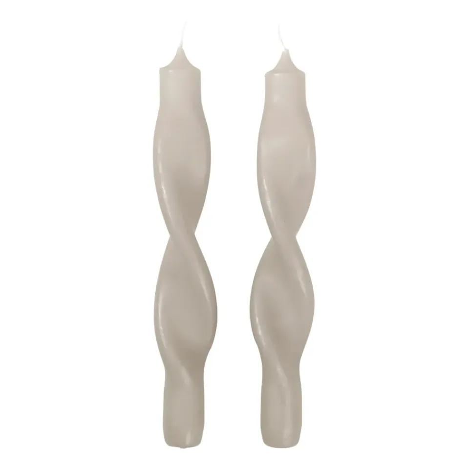 Broste Copenhagen Kynttilät^Twist twisted candles kierretty kynttilä 23 cm 2-pakkaus, Rainy Day