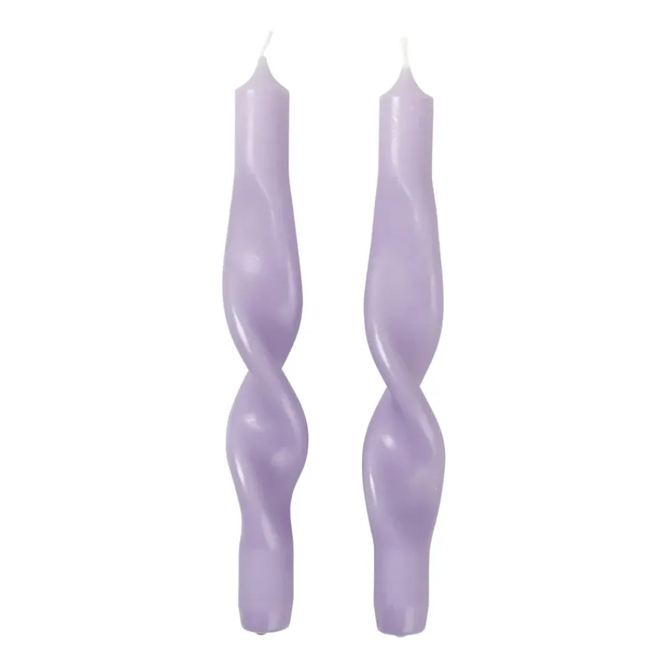 Broste Copenhagen Kynttilät^Twist twisted candles kierretty kynttilä 23 cm 2-pakkaus, Orchid light purple