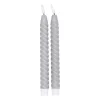 Scandi Essentials Led-Kynttilät^Twisted LED-kynttilä 25 cm 2-pakkaus, Harmaa