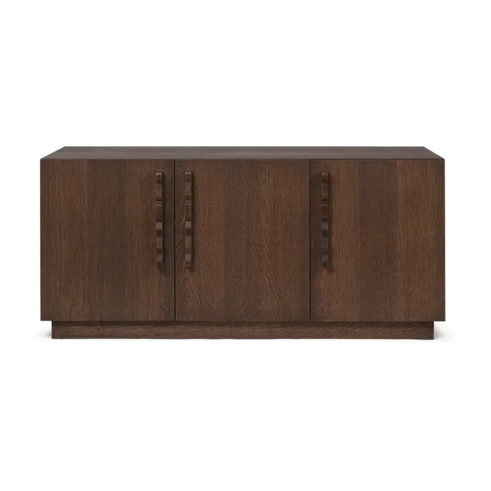 Ferm Living Senkit & Sivupöydät^Unda sivupöytä 146x68x50 cm, Tumma petsattu tammi