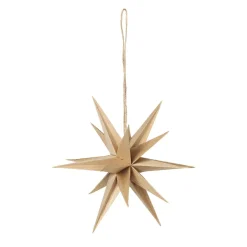 Broste Copenhagen Joulukoristeet^Venus puutähti Ø20 cm, Natural