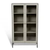 Mavis Kaapit & Vitriinit^Volt vitriinikaappi 130 cm beige, Yksityiskohdat mustassa