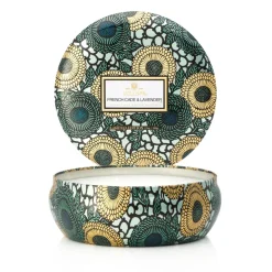 Voluspa Tuoksukynttilät & Tuoksutikut^3-wick in a tin kynttilä 40 tuntia, French Cade & Lavender