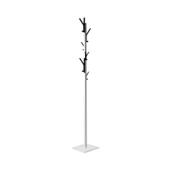SMD Design Vaatelineet & Henkarit^Y-koukku lattianaulakko, Valkoinen, 6 harmaata koukkua, sekalaiset koot