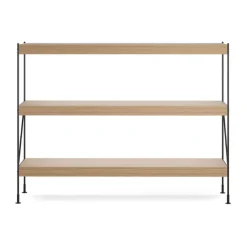 Audo Copenhagen Hyllyt & Hyllyjärjestelmät^Zet hyllyjärjestelmä, Natural oak, 1x3, black steel base